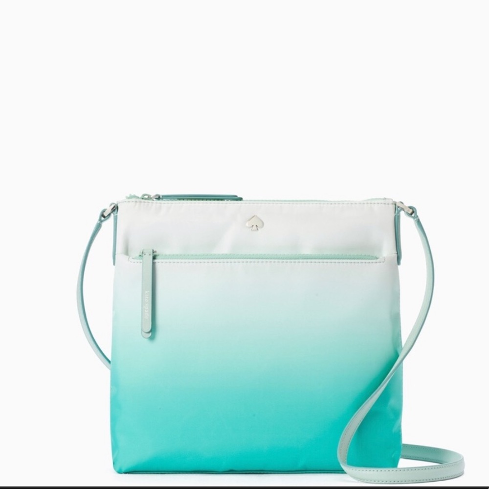 Kate Spade Jae Degrade Ombre Fiji Green Flat Crossbody